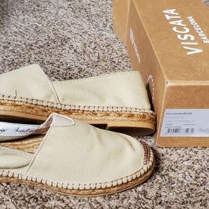 New Viscata Barceloneta Canvas Espadrilles/ Beige